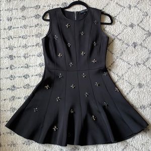 Endless Rose Black Dress w/ 3D Rhinestone Pattern